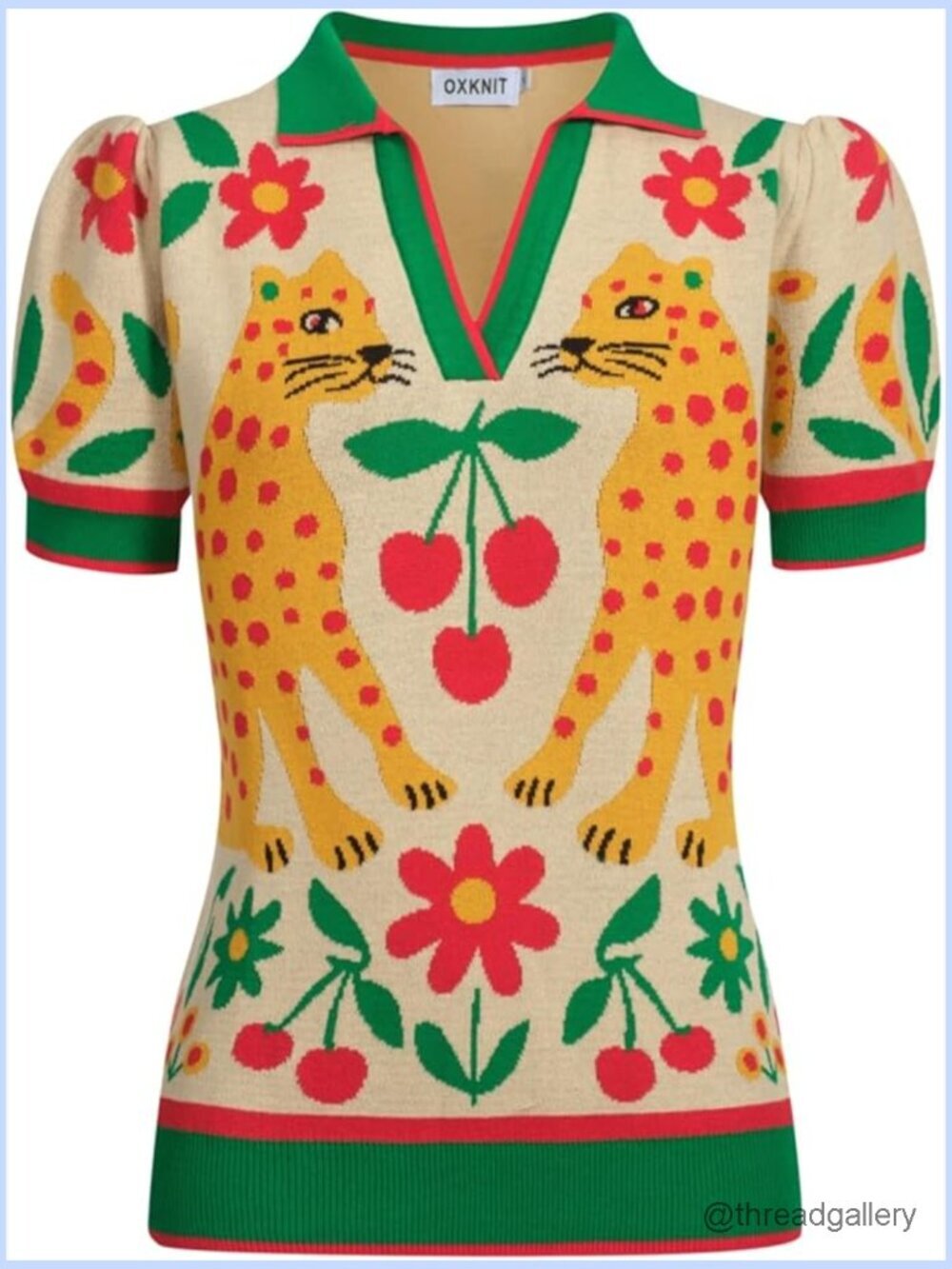 Vintage Retro Knitted Polo Shirt Short Sleeve Casual Cotton